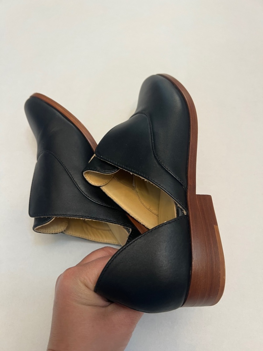 NISOLO EMMA D’ORSAY SLIP ON OXFORD FLATS WOMEN’S  9.5 BLACK - Picture 7 of 14